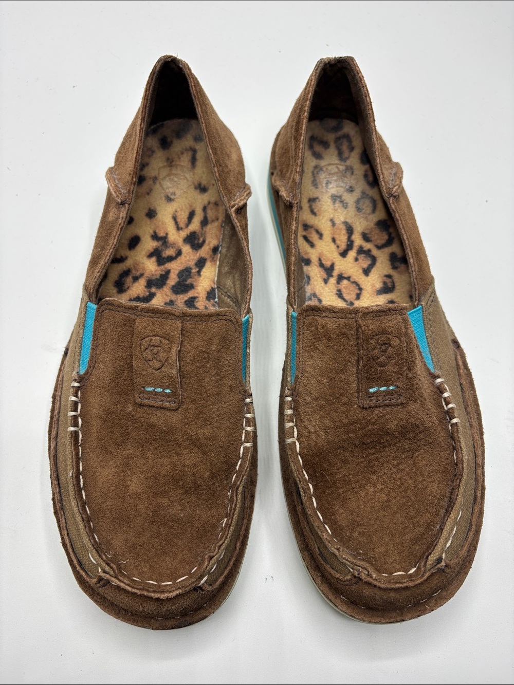 Ariat Women’s Brown Leather Slip On Loafer Shoes Round Toe 7.5B MPN 10017457